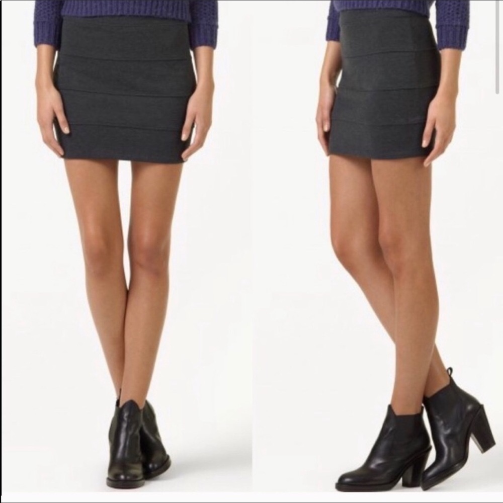 Aritzia talula black bandage mini skirt